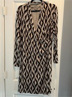 J Jill Knit Wearever Faux Wrap Dress Size Large